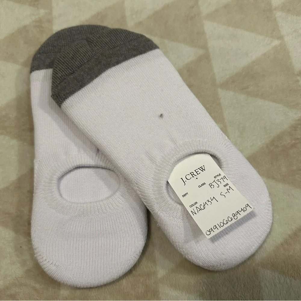 J crew no show socks for men ivory white